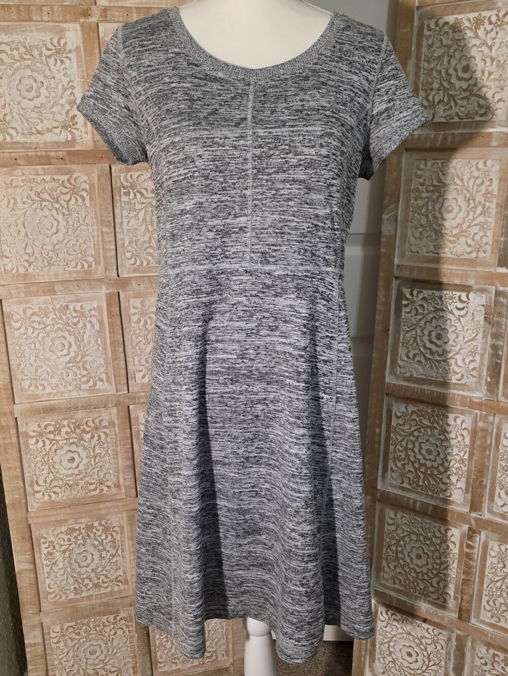 Heather Gray Short Sleeve Knit Dress